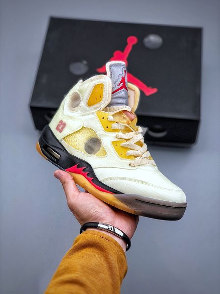 Air Jordan 5 x off white 2022新款 聯名款喬丹5代男款籃球鞋 最大有47碼