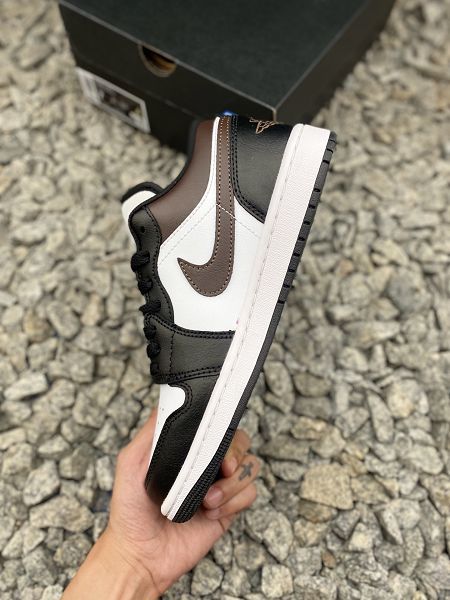 Air Jordan1 Low 2025新款男生低幫 黑棕色籃球鞋