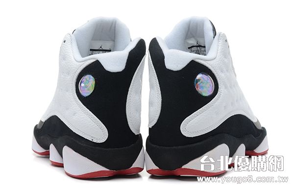 air jordan 13代 2014新款 高幫熊貓戰靴 情侶運動鞋 白黑色 