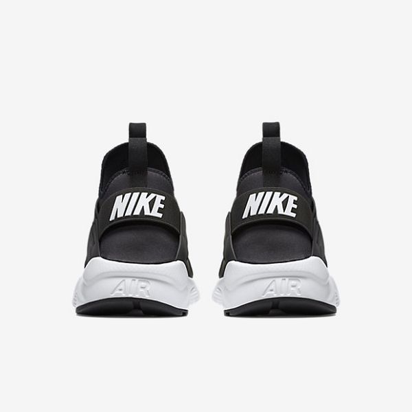 Nike Air Huarache Run Ultra Breathe 華萊士二代 內氣墊網面透氣情侶鞋 黑白色 