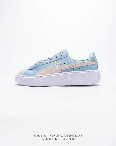 PUMA SMASH v2 VULC CV 2022新款 低幫皮面厚底增高女款老爹鞋