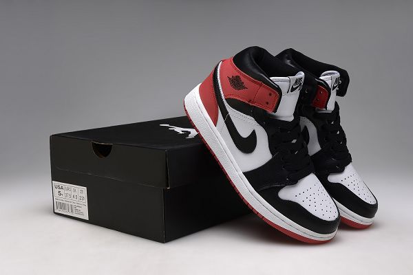 nike air jordan 1代 內氣墊時尚元年複刻情侶中幫籃球鞋 白黑紅