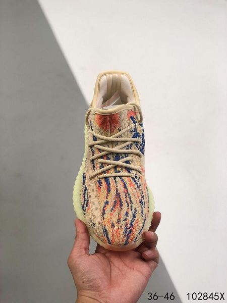 Adidas Yeezy Boost 350 V2 2021新款 男女款椰子爆米花運動慢跑鞋 帶半碼