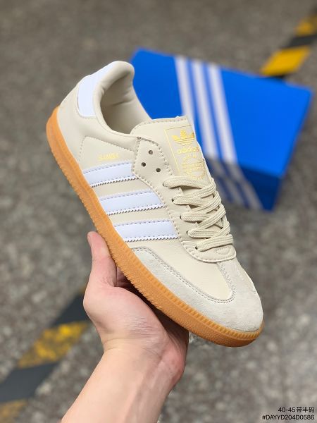 Adidas Originals Samba Vegan 2022新款 桑巴舞系列男款紳士德訓足球皮革板鞋