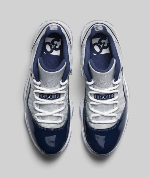 Air Jordan 11 low 喬丹11代 情侶款經典低幫白藍色籃球鞋 