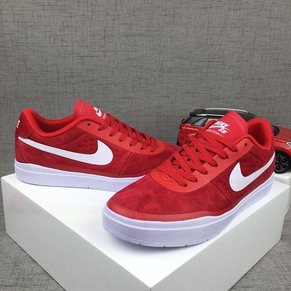 nike bruin sb hyperfeel 2017新款 猪八革时尚男生滑板鞋 红白色