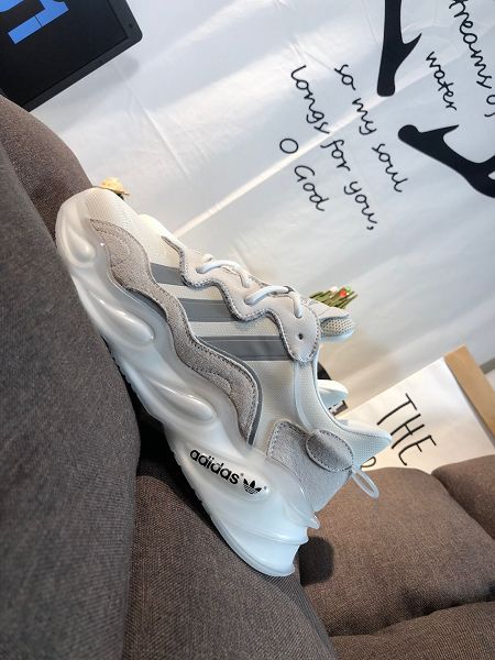 Adidas 2021新款 冰絲網面爆米花大氣墊男款跑步鞋