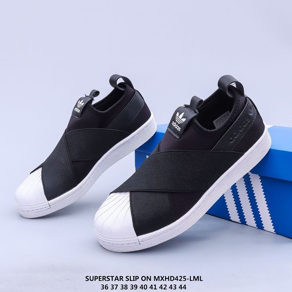 Adidas Superstar Slip-On 2022新款 經典交叉綁帶貝殼頭男女款休閑板鞋