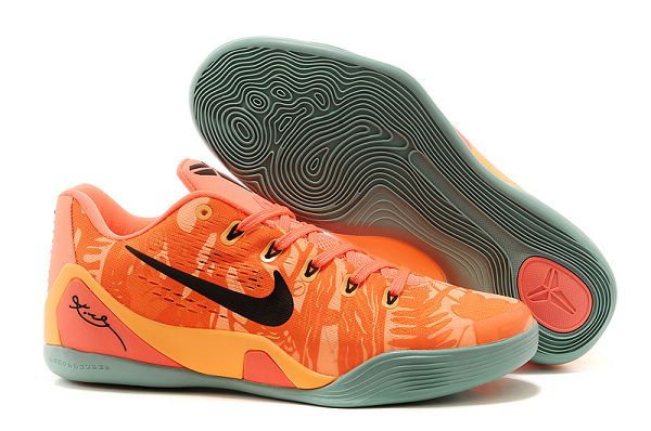nike kobe 科比9代 2015新配色 火花版网面透气男生低帮篮球鞋 橘色