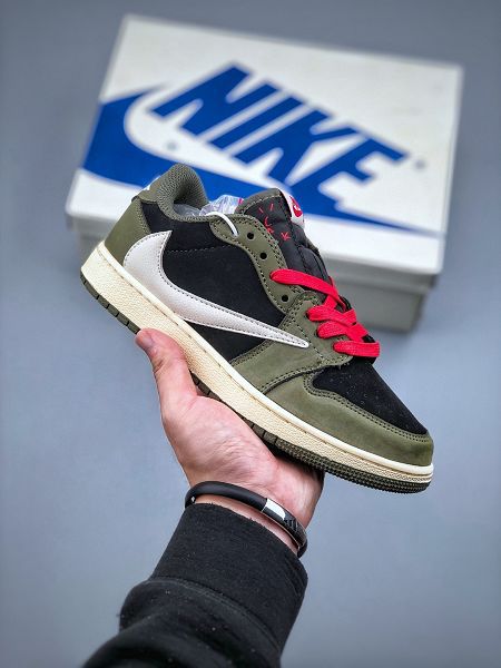 Travis Scott x Fragment x Air Jordan 1 Low 2022新款 喬丹1代聯名款倒鈎男女款籃球鞋 有46碼