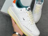 Nike Air Force 1 2023新款 空軍一號白綠橙男女生休閒運動板鞋